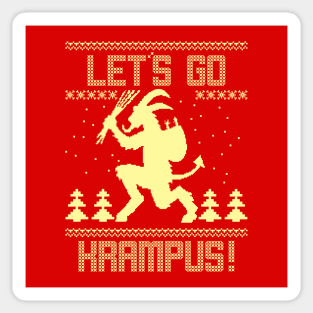 Funny Christmas Xmas Krampus Ugly Xmas Sweater Meme Sticker